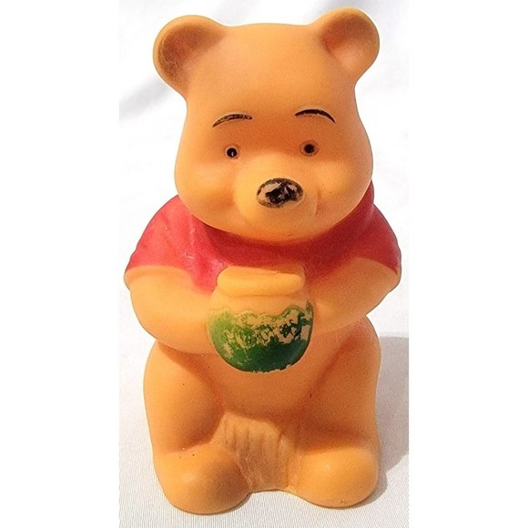 Disney WINNIE THE POOH Bear rubber squeak toy Sears Roebuck #29-15916 VINTAGE - Picture 3 of 10